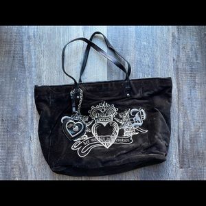 Black Velour Juicy Couture Bag